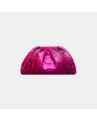 Bolsa blanda grande con diseño de pitón diablo rosa, 31 x 20 cm