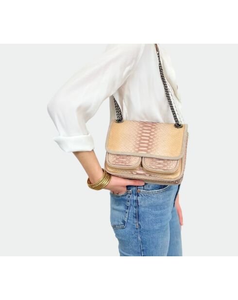 Sac bandouliere Theresa en cuir macchiato - 23,5 x 17 cm