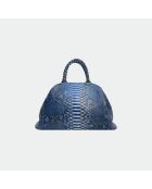 Sac bandouliere souple Jade en cuir jeans - 35 x 22 cm