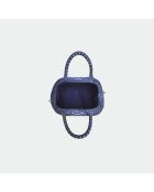 Sac bandouliere souple Jade en cuir jeans - 35 x 22 cm