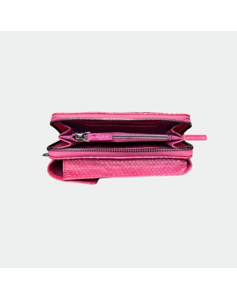Funda de piel Meghan cherry - 17,5 x 10 cm