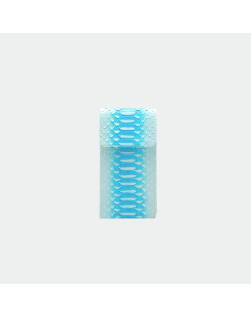Funda de piel Meghan azzura - 17,5 x 10 cm