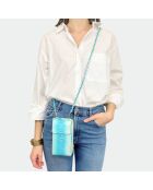 Funda de piel Meghan azzura - 17,5 x 10 cm