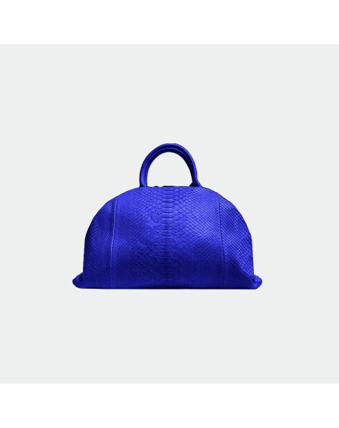 Sac bandouliere souple Jade en cuir bleu électrique - 35 x 22 cm