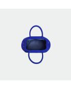 Sac bandouliere souple Jade en cuir bleu électrique - 35 x 22 cm
