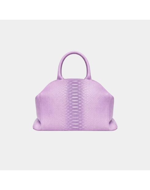 Sac bandouliere souple Jade en cuir citron vert - 35 x 22 cm