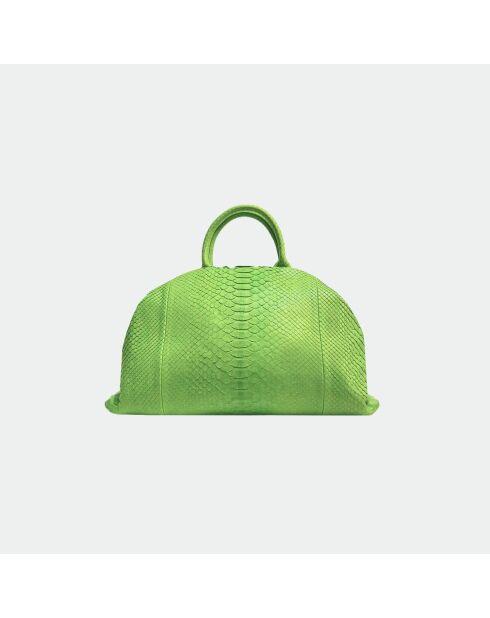 Sac bandouliere souple Jade en cuir citron vert - 35 x 22 cm