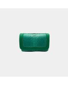 Bolso de hombro Lou de piel mentolada - 14,5 x 24 cm