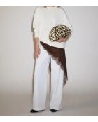 Sac bandouliere souple Uniq en cuir big leopard - 31 x 20 cm