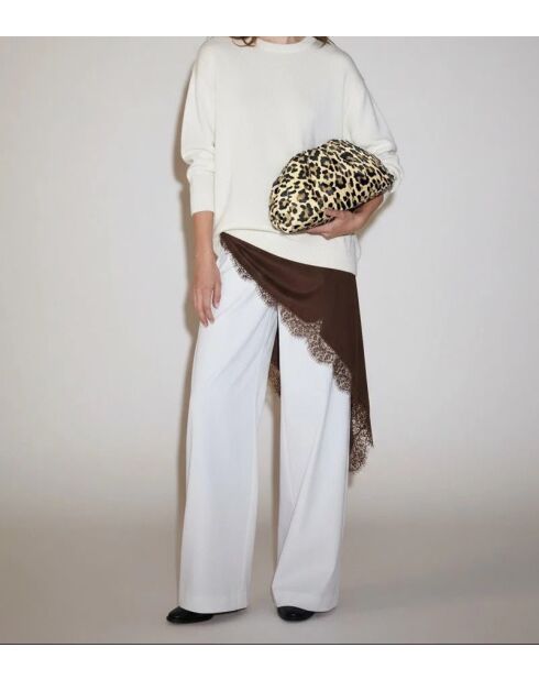 Sac bandouliere souple Uniq en cuir big leopard - 31 x 20 cm