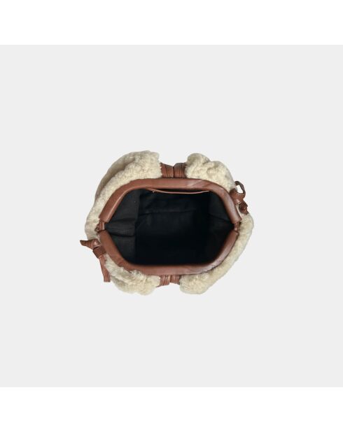 Bolso de hombro Uniq de piel suave de piel de oveja para bebé, 23 x 18 cm
