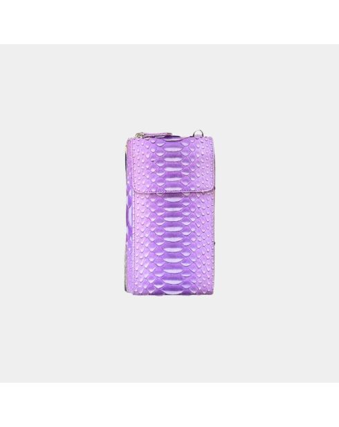 Funda Meghan de piel lila - 17,5 x 10 cm