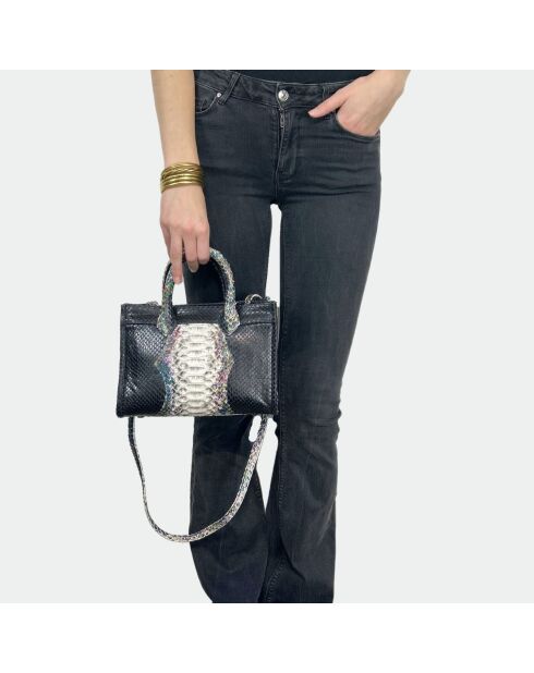 Sac bandouliere Ana en cuir moon - 31 x 13,5 cm