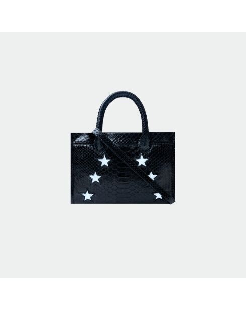 Sac bandouliere Ana en cuir black star - 31 x 13,5 cm