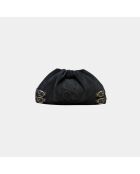 Sac bandouliere souple Uniq en cuir baby camargue black - 23 x 18 cm