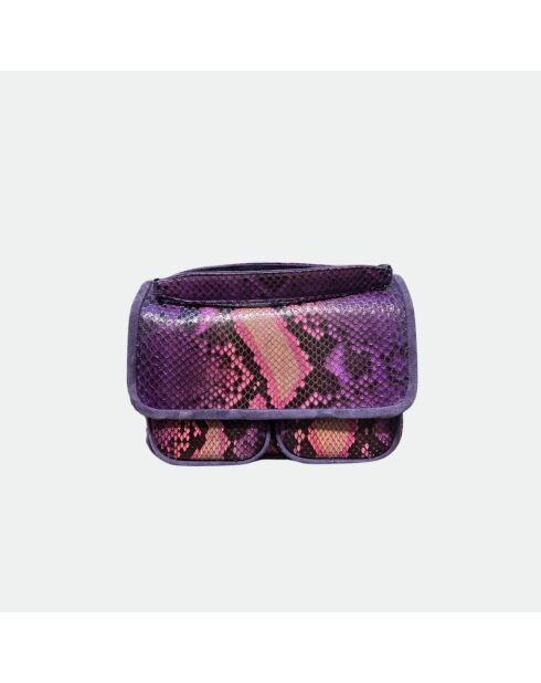 Sac bandouliere Theresa en cuir violet - 23,5 x 17 cm