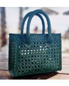 Sac bandouliere MELYNE en cuir baby green - 20 x 15 cm