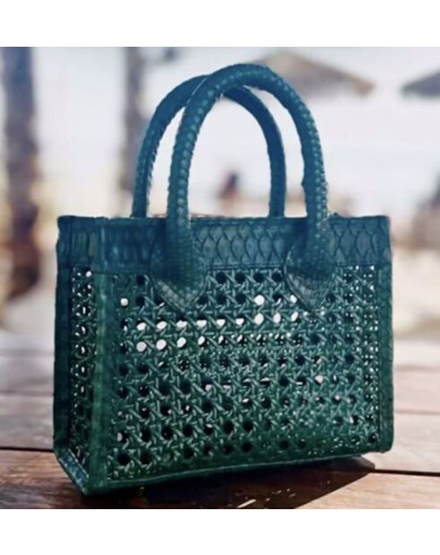 Sac bandouliere MELYNE en cuir baby green - 20 x 15 cm