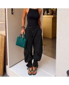 Sac bandouliere MELYNE en cuir baby green - 20 x 15 cm