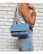 Bolso de hombro Theresa de piel vaquera - 23,5 x 17 cm