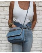 Bolso de hombro Theresa de piel vaquera - 23,5 x 17 cm