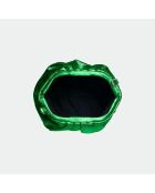 Bolsa grande de piel suave de color verde brillante - 31 x 20 cm