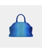 Sac bandouliere souple Jade en cuir deep ocean - 35 x 22 cm