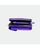 Pochette Meghan Iris in pelle - 17,5 x 10 cm