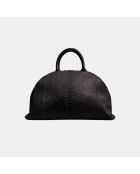 Sac bandouliere souple Jade en cuir noir - 35 x 22 cm