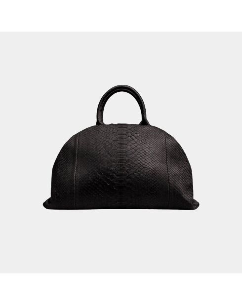 Sac bandouliere souple Jade en cuir noir - 35 x 22 cm