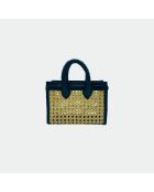 Sac bandouliere MELYNE en cuir baby natural - 20 x 15 cm
