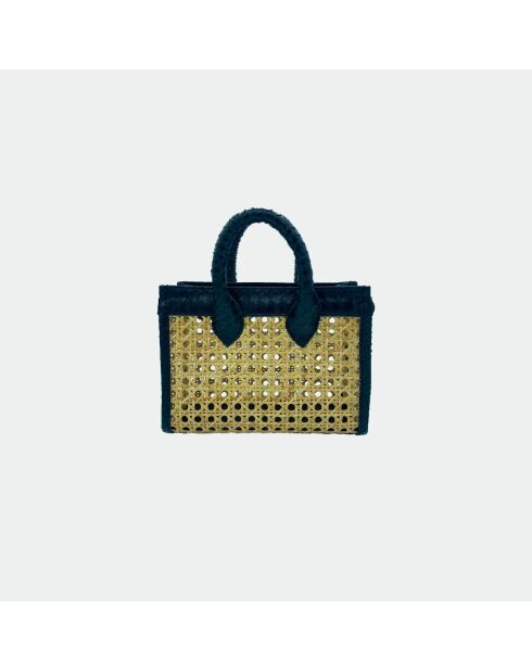 Sac bandouliere MELYNE en cuir baby natural - 20 x 15 cm