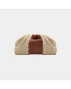 Sac bandouliere souple Uniq en cuir big shearling - 31 x 20 cm