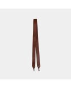 Sac bandouliere souple Uniq en cuir big shearling - 31 x 20 cm