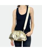 Funda blanda Uniq de piel grande dorada brillante - 31 x 20 cm