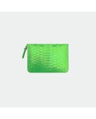 Cartera Bridget de piel color lima - 14 x 10 cm