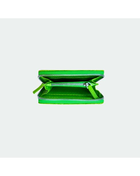 Cartera Bridget de piel color lima - 14 x 10 cm