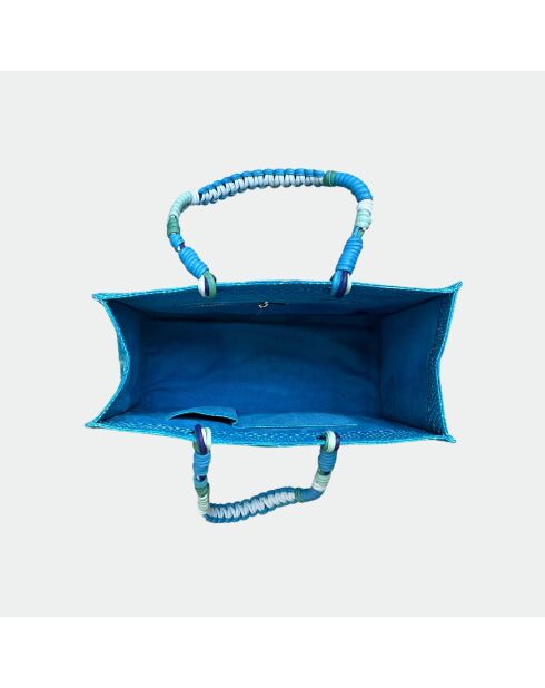 Sac bandouliere Giorgio en cuir océan - 30,5 x 40 cm