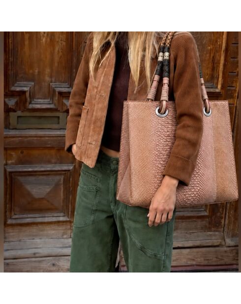 Sac bandouliere giorgio en cuir macchiato - 30,5 x 40 cm