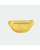 Bolso tipo banana Mike en piel pintada de amarillo - 34,5 x 14,5 cm