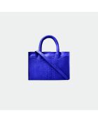 Borsa a tracolla Ana in pelle blu elettrico - 31 x 13,5 cm