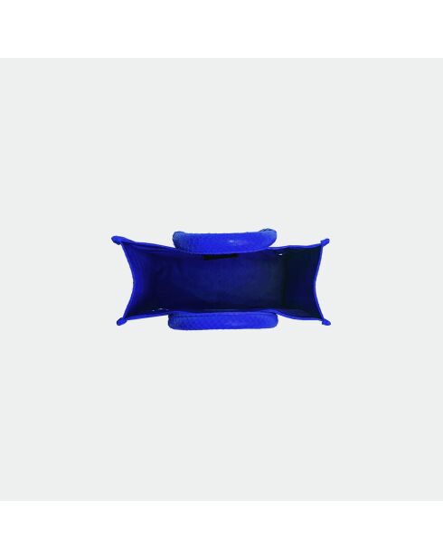 Sac bandouliere Ana en cuir bleu électrique - 31 x 13,5 cm