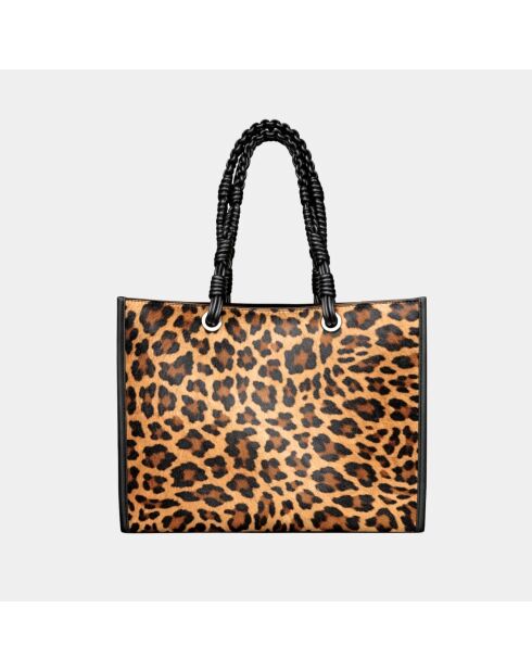 Sac bandouliere Giorgio en cuir lépoard - 30,5 x 40 cm
