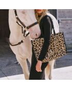 Sac bandouliere Giorgio en cuir lépoard - 30,5 x 40 cm