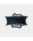 Sac bandouliere Giorgio en cuir lépoard - 30,5 x 40 cm