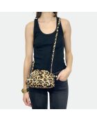 Bandolera Uniq de piel suave de leopardo para bebé, 23 x 18 cm