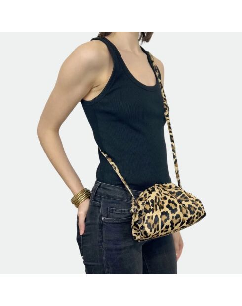Bandolera Uniq de piel suave de leopardo para bebé, 23 x 18 cm
