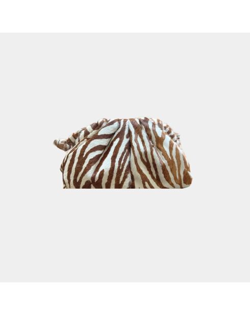 Sac bandouliere souple Uniq en cuir baby zebra - 23 x 18 cm