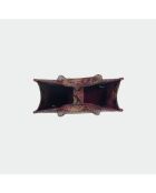 Bolso de hombro Ana de piel burdeos - 31 x 13,5 cm
