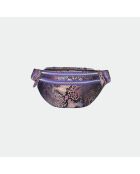 Sac Banane Mike en cuir violet - 34,5 x 14,5 cm